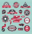set of retro label satisfaction guaranteed vector image vector image