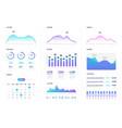 ui dashboard modern infographic with gradient vector image vector image