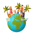 family vacation composition vector image vector image