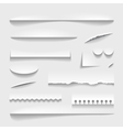 transparent realistic paper shadow effect set vector image vector image