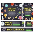 back to school banner set different sizes vector image