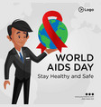 banner design of world aids day vector image