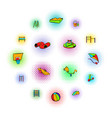 park playground icons set vector image vector image