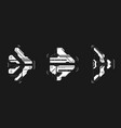 set of cyberpunk arrows collection of futuristic vector image vector image