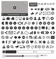 web design elements and set of 109 icons vector image