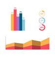 infographic elements bisness graph and diagram vector image