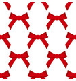 seamless pattern red bows on a white background vector image