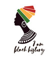 silhouette black afro-american woman vector image vector image