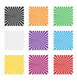 sun rays set color on white background vector image