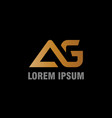 initial letter a and g icon logo modern design vector image