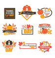 thanksgiving holiday in autumn banners vector image vector image