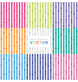 set of seamless patterns from strips different vector image
