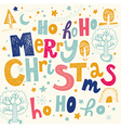 christmas with merry text vector image