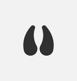 pig step icon paw isolated on white vector image vector image