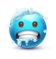 cold emoji vector image vector image