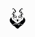wild wolf logo vector image