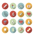 medical flat icons set vector image