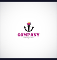 wine sea company logo vector image
