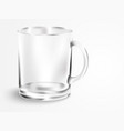 empty mug with handle vector image
