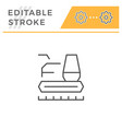 combine harvester line icon vector image vector image