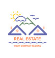 creative logo real estate icon vector image