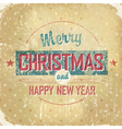 vintage christmas poster vector image vector image