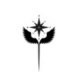 wings windrose symbol vector image