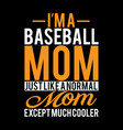 baseball mom design vector image vector image