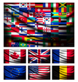 big flag made out of world flags vector image