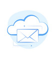 email cloud service with online message concept vector image