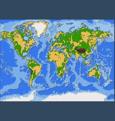 World map fuller projection Royalty Free Vector Image