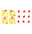 realistic blank sticky notes isolated on white vector image vector image
