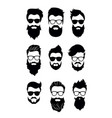 set of bearded men vector image