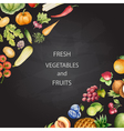 set of watercolor vegetables and fruits vector image vector image