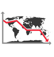 world map chart vector image vector image
