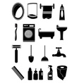 bathroom icons set vector image