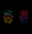 abstract runes color isometric vector image vector image