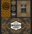 badge and cards set western style vector image vector image