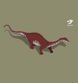 dinosaur brontosaurus in isometric style vector image vector image