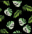 floral seamless leaves pattern with tropical plant vector image vector image