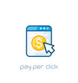 pay per click icon vector image