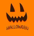 pumpkin face for happy halloween october vector image vector image