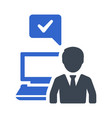 customer survey icon vector image vector image