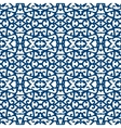 elegant lace pattern with blue lines on white vector image
