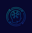 psychology icon linear design vector image vector image