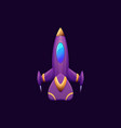 rocketship cartoon spacecraft galaxy starship vector image vector image