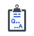 question and answer survey icon vector image vector image
