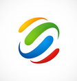 colorful loop business logo vector image vector image