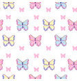 hand drawn butterfly seamless pattern vector image