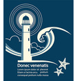 lighthouse graphic poster for text vector image vector image
